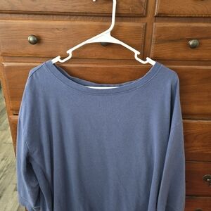Chico's Zenergy Size 3, Blue Sweatshirt, Very Loose Fitting,